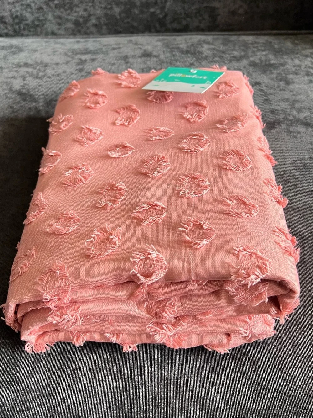 NWT Pillowfort Light Blocking Clipped Dot Curtain Panel 63”x42”
